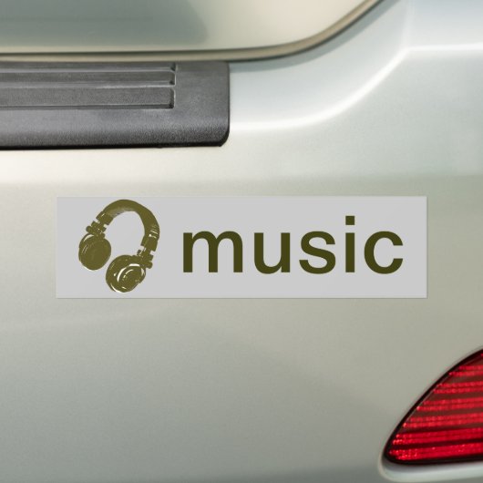 DJ-muziekontwerp Bumpersticker (Op auto)