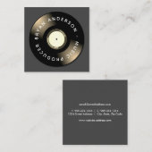 DJ - Muziekproducent Vierkante Visitekaartje (Voorkant / Achterkant)