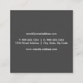 DJ - Muziekproducent Vierkante Visitekaartje (Achterkant)