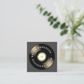 DJ - Muziekproducent Vierkante Visitekaartje (Staand voorkant)