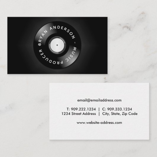 DJ - Muziekproducent Visitekaartje (Voorkant / Achterkant)