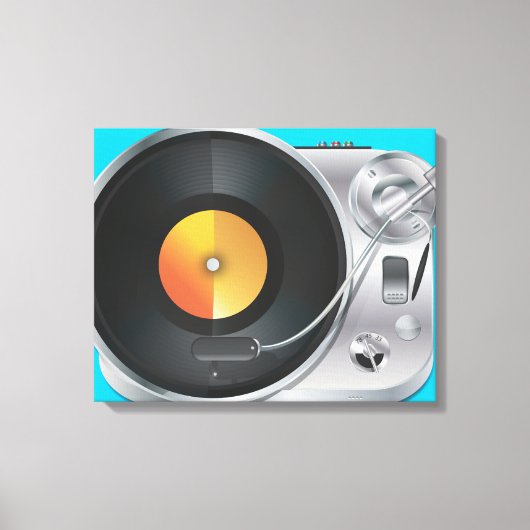 DJ Muziekspeler Canvas Afdruk (Voorkant)