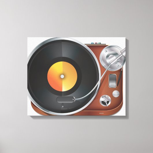 DJ Muziekspeler Canvas Afdruk (Voorkant)