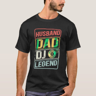 DJ Muziekspeler Husband Dad DJ Legend retro Father T-shirt