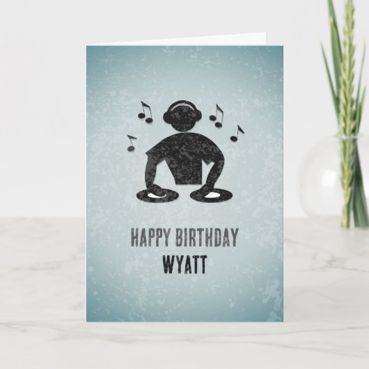 DJ / muzikant - Geluidsmixen, grafisch, Jouw naam Kaart (Voorkant)