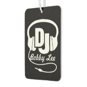 DJ naam hoofdtelefoon wit op donkere luchtverfriss Luchtverfrisser (Links)