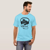 DJ naam hoofdtelefoon zwart T-shirt (Voorkant volledig)