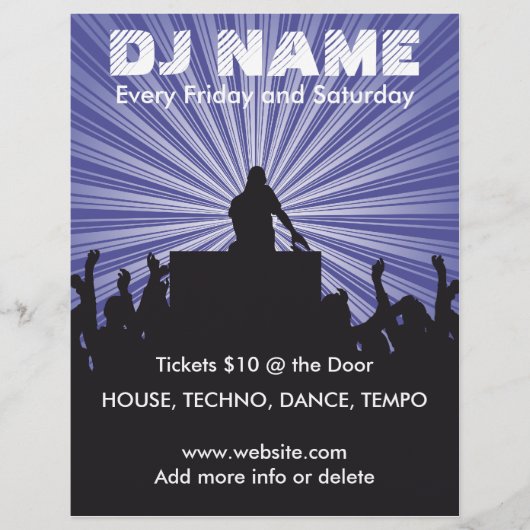 DJ Name 2 Music Flyer (Voorkant)