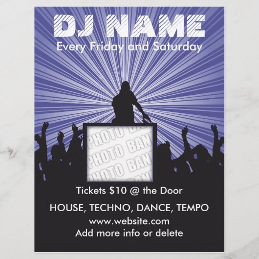 DJ Name Music Flyer (Achterkant)