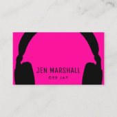 DJ neonroze Visitekaartje (Voorkant)