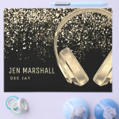 DJ nep goud folie-effect muziek Flyer (Enkel)