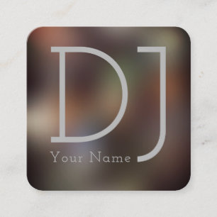 Dj night clubstijl vierkante visitekaartje