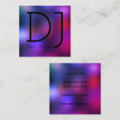 Dj night clubstijl vierkante visitekaartje (Voorkant / Achterkant)