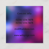 Dj night clubstijl vierkante visitekaartje (Achterkant)