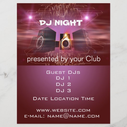 DJ Night Flyer (Voorkant)