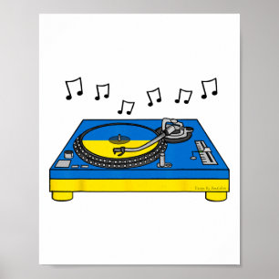 Dj Oekraïense Vlag Oekraine Muziekproducent Muzika Poster