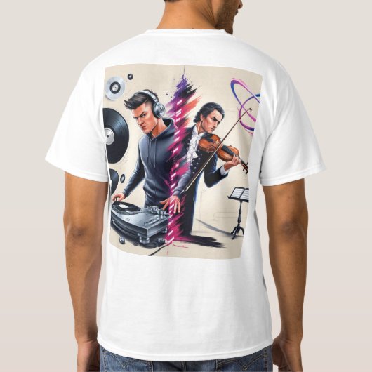 Dj op print shirt (Achterkant)