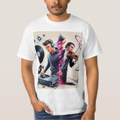 Dj op print shirt (Voorkant)