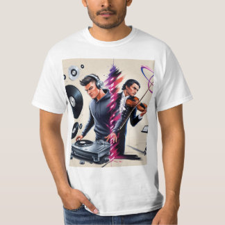 Dj op print shirt