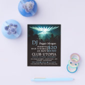 DJ op Stage, DJ, Club Event Adverteren Flyer (Enkel)