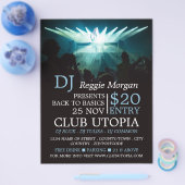 DJ op Stage, DJ, Club Event Adverteren Flyer (Enkel)