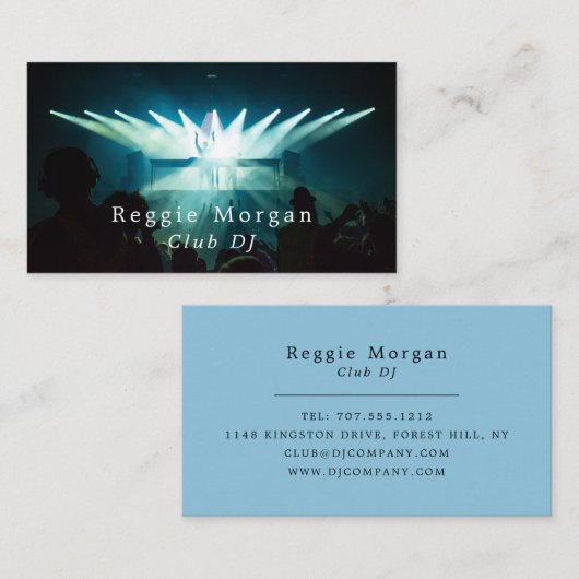 DJ op Stage, Professional DJ Visitekaartje (Voorkant / Achterkant)