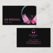 DJ paarse pink Visitekaartje (Voorkant / Achterkant)