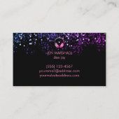 DJ paarse roze muziek hoofdtelefoon Visitekaartje (Achterkant)