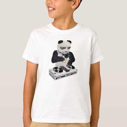 DJ Panda Bling Bling T-Shirt (Voorkant)