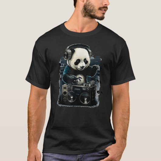 Dj Panda Graphic Cool Design For Music Lovers Men T-shirt (Voorkant)