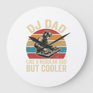 DJ Papa Maar Koeler Vintage Zonsondergang Vector D Grote Klok