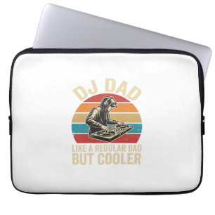 DJ Papa Maar Koeler Vintage Zonsondergang Vector D Laptop Sleeve