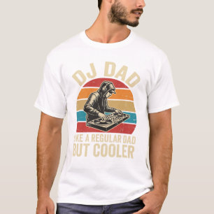 DJ Papa Maar Koeler Vintage Zonsondergang Vector D T-shirt
