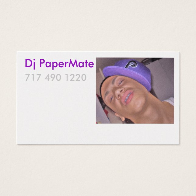 DJ PaperMate-profielkaart Visitekaartjes (Voorkant)