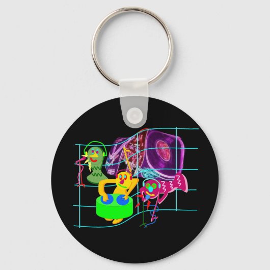 DJ-partij Sleutelhanger (Voorkant)