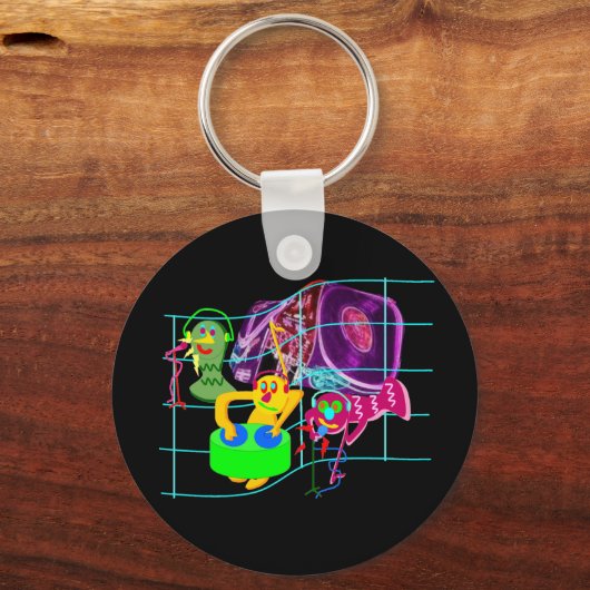 DJ-partij Sleutelhanger (Voorkant)