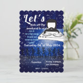 DJ party en universiteitsvrienden verzamelen Kaart (Staand voorkant)