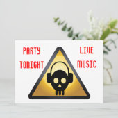 DJ party flyer Kaart (Staand voorkant)