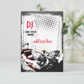 DJ Party Invitation Flat Card Bedankkaart (Staand voorkant)