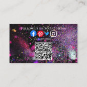 DJ party planner glow stick disco karaoke club Bus Visitekaartje (Achterkant)