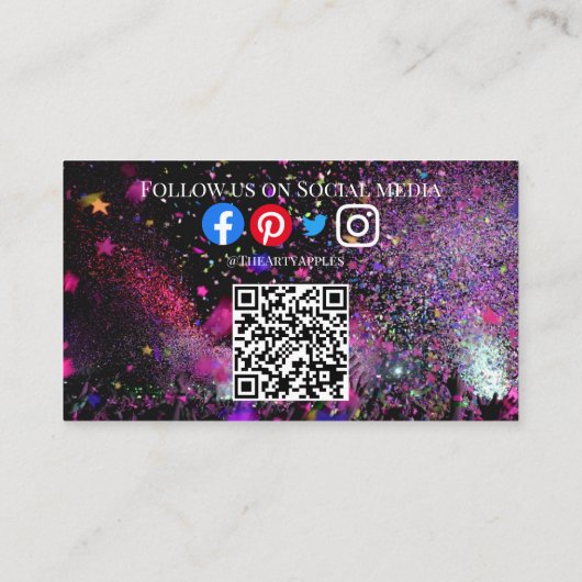 DJ party planner glow stick disco karaoke club Bus Visitekaartje (Achterkant)