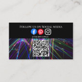 DJ party planner glow stick disco karaoke club Bus Visitekaartje (Achterkant)