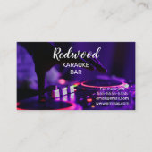 DJ party planner glow stick disco karaoke club Bus Visitekaartje (Voorkant)