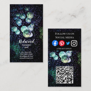 DJ party planner glow stick disco karaoke club Bus Visitekaartje