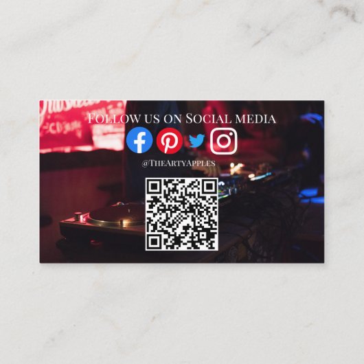 DJ party planner glow stick disco karaoke club Bus Visitekaartje (Achterkant)