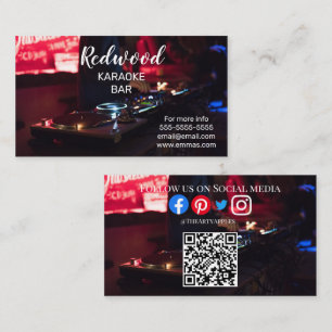 DJ party planner glow stick disco karaoke club Bus Visitekaartje