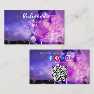 DJ party planner glow stick disco karaoke club Bus Visitekaartje