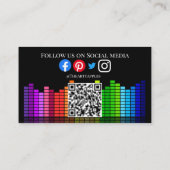 DJ party planner glow stick disco karaoke club Bus Visitekaartje (Achterkant)