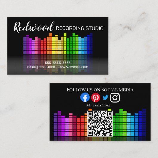 DJ party planner glow stick disco karaoke club Bus Visitekaartje (Voorkant / Achterkant)