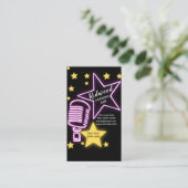 DJ party planner glow stick disco karaoke club Visitekaartje (Staand voorkant)
